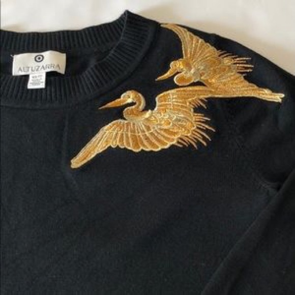 📌 ALUTUZARRA Target Heron off Shoulder Sweater - Picture 3 of 3